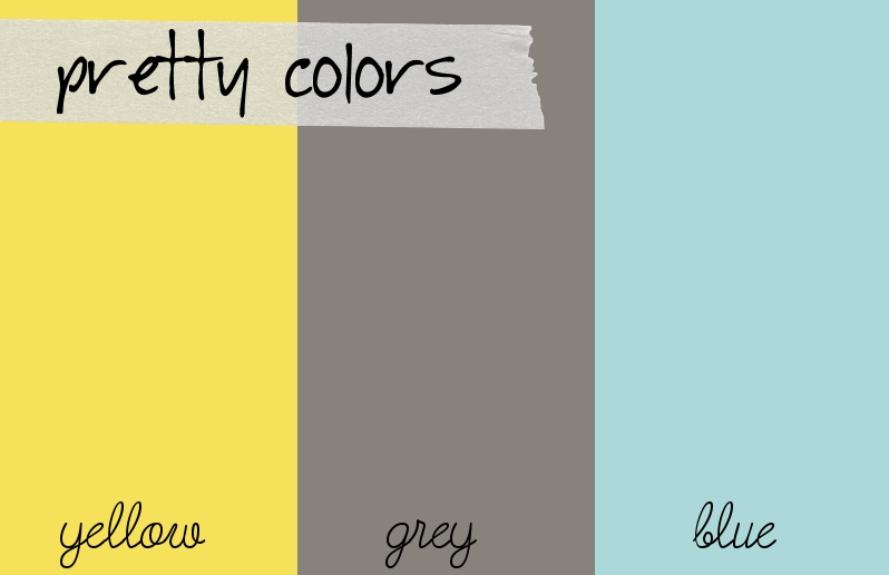 One of my favorite color combinations is yellow and grey and it's super 